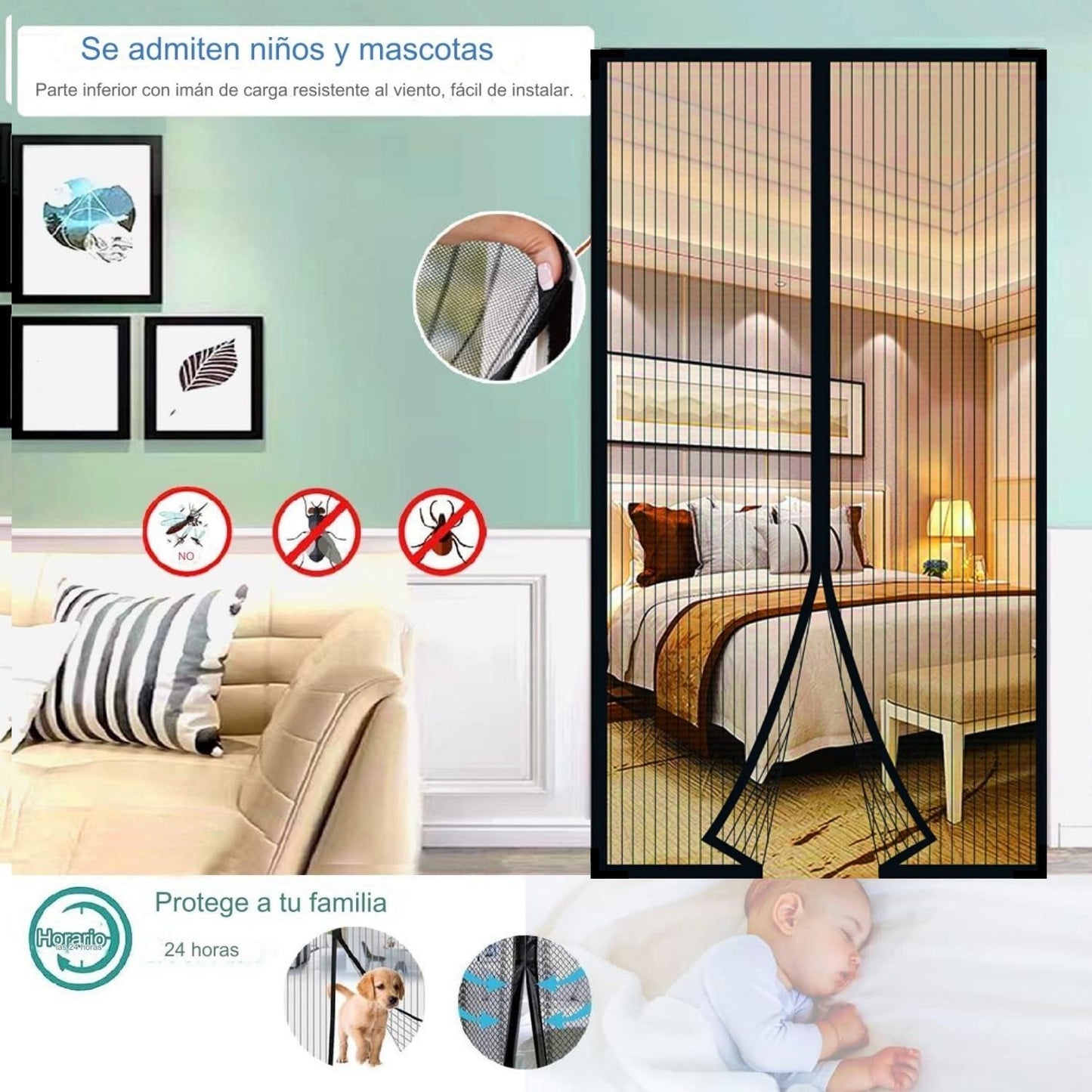 Magnetic Mosquito Net Insect Blocker Doors