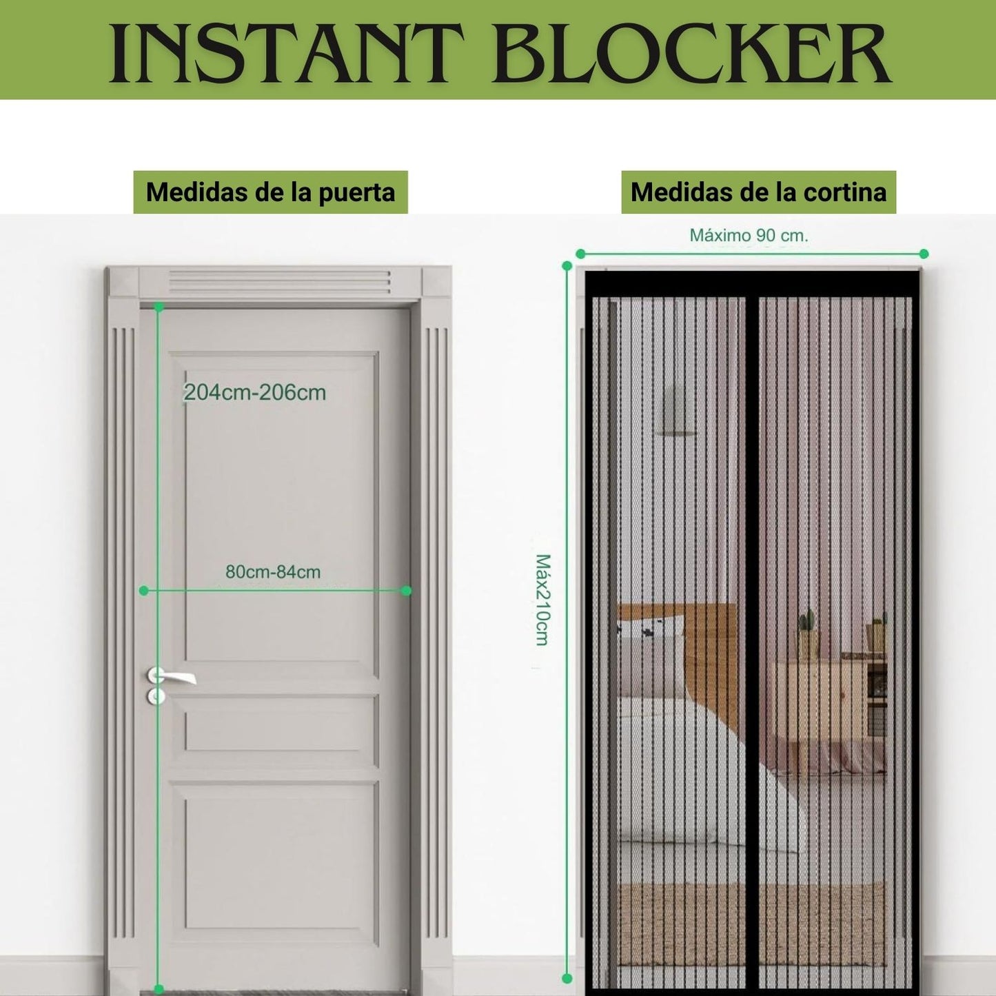 Mosquitera magnética Insect Blocker puertas