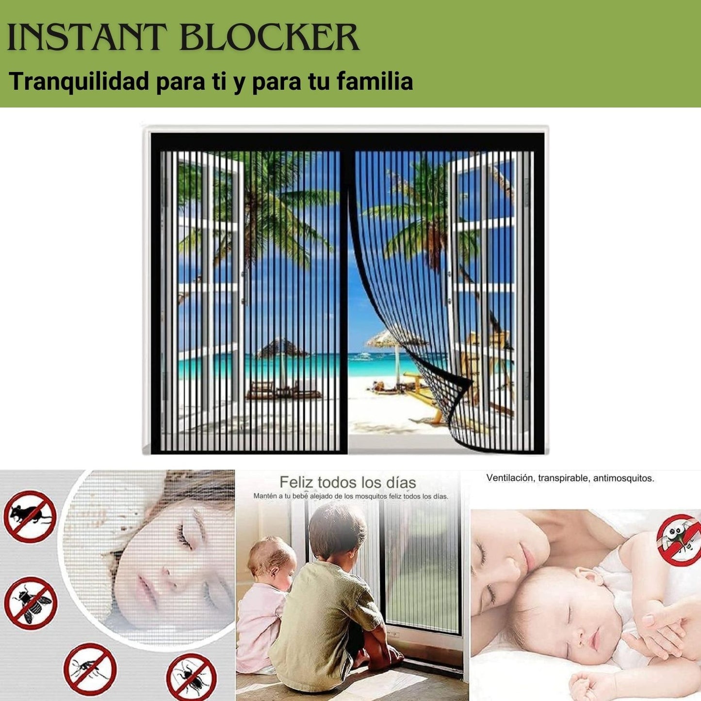 Mosquitera magnética Insect Blocker ventanas